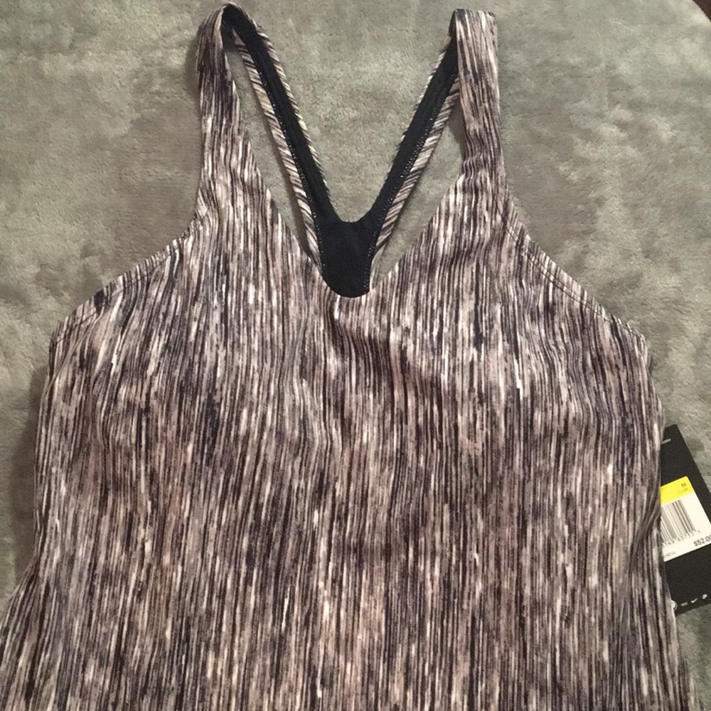 Nike racer back tank with bra